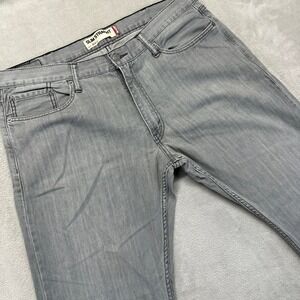 VTG Levis 514 Jeans Mens 38x30‎ Gray Slim Straight Medium Wash Stretch Denim Y2K